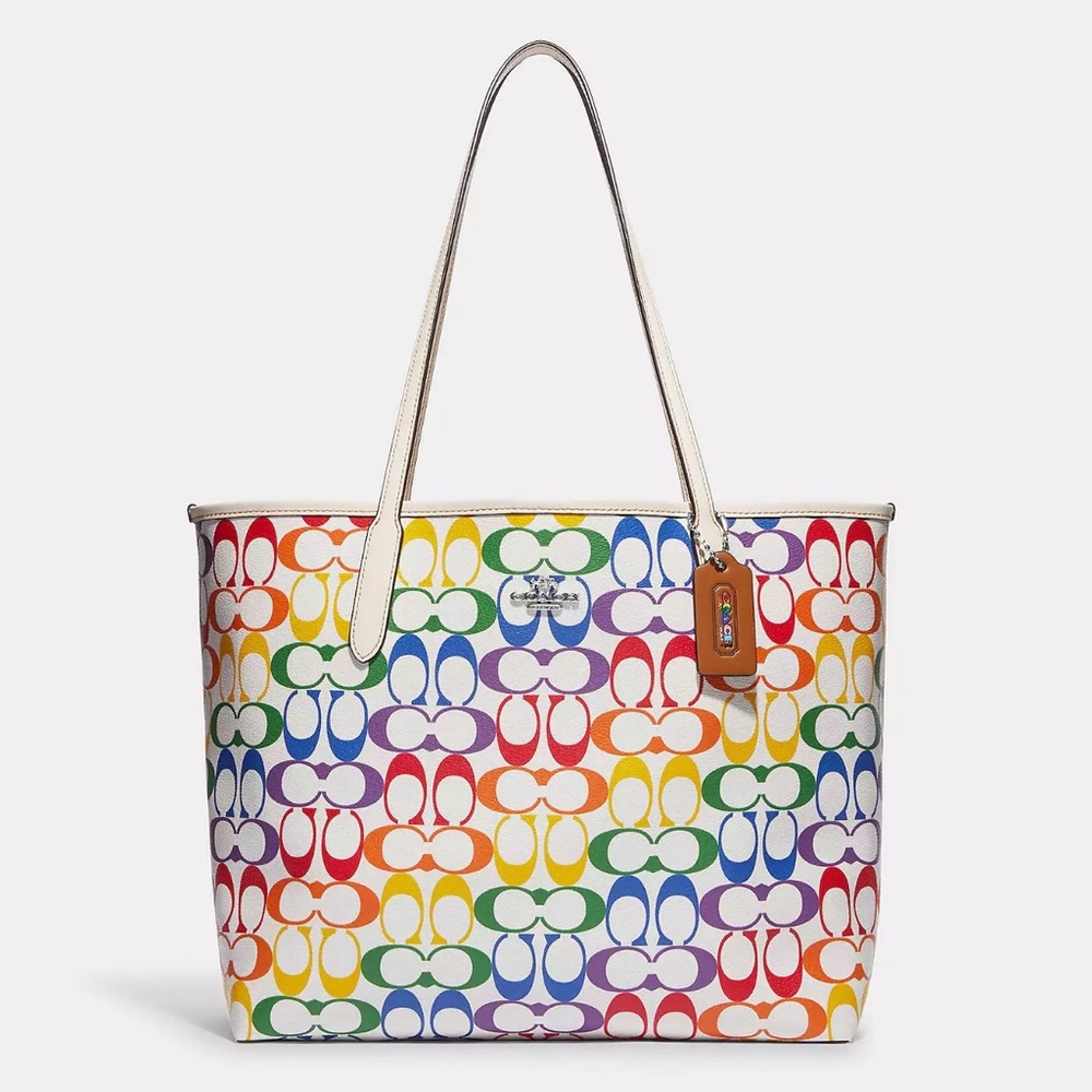 LN – City Tote in “Rainbow” Canvas — Coach